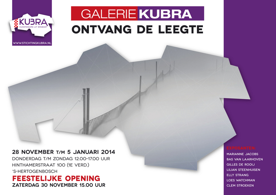 Poster ' Ontvang de leegte' dec 2013
